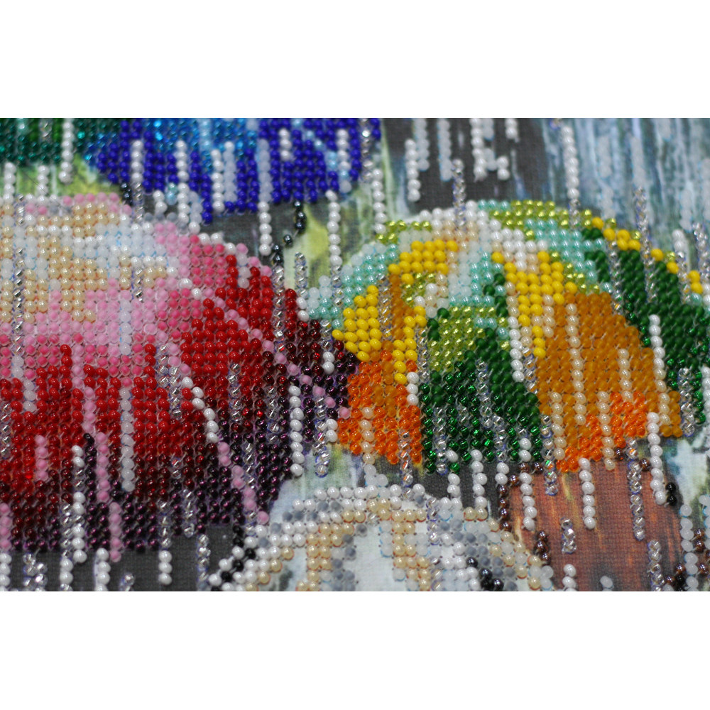 Bead embroidery kit Merry Umbrellas Abris-Art AB-434