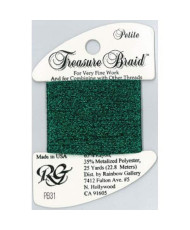 PB31 Metallized Thread Treasure Braid Petite Rainbow Gallery Evergreen