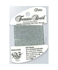 PB32 Metallized Thread Treasure Braid Petite Rainbow Gallery Pewter