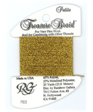 PB35 Metallized Thread Treasure Braid Petite Rainbow Gallery Light Antique Gold