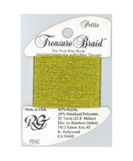 PB40 Metallized Thread Treasure Braid Petite Rainbow Gallery Egyptian Gold