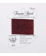 PB19 Metallized Thread Treasure Braid Petite Rainbow Gallery Dark Red