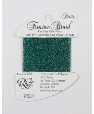 PB20 Metallized Thread Treasure Braid Petite Rainbow Gallery Dark Green