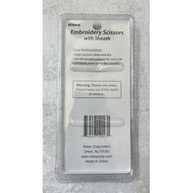Allary Embroidery Scissors with Sheath 120-23 – 3.75 inch