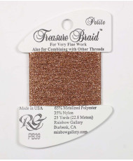 Нитка металізована Treasure Braid Petite Rainbow Gallery PB39, Нова Мідь