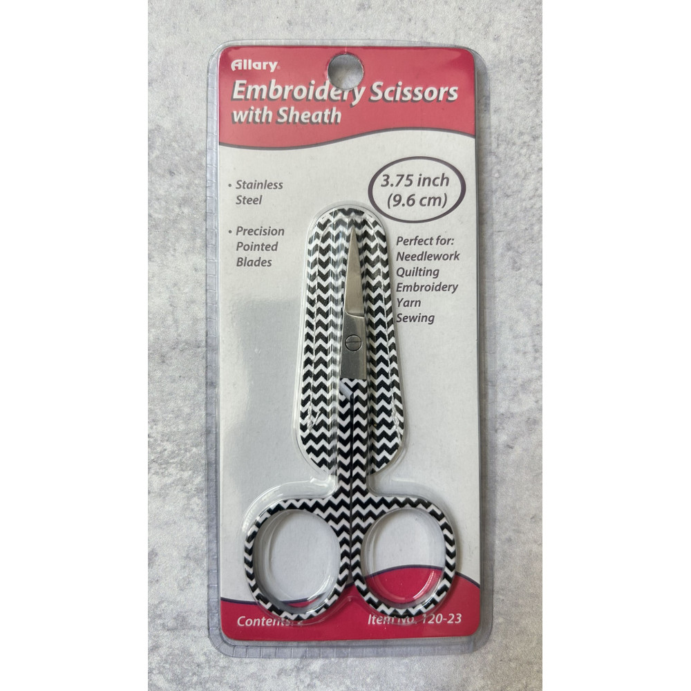 Allary Embroidery Scissors with Sheath 120-23 – 3.75 inch Allary Embroidery Scissors with Sheath 120-23 – 3.75 inch