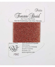 Нитка металізована Treasure Braid Petite Rainbow Gallery PB42, Помаранчева Осінь