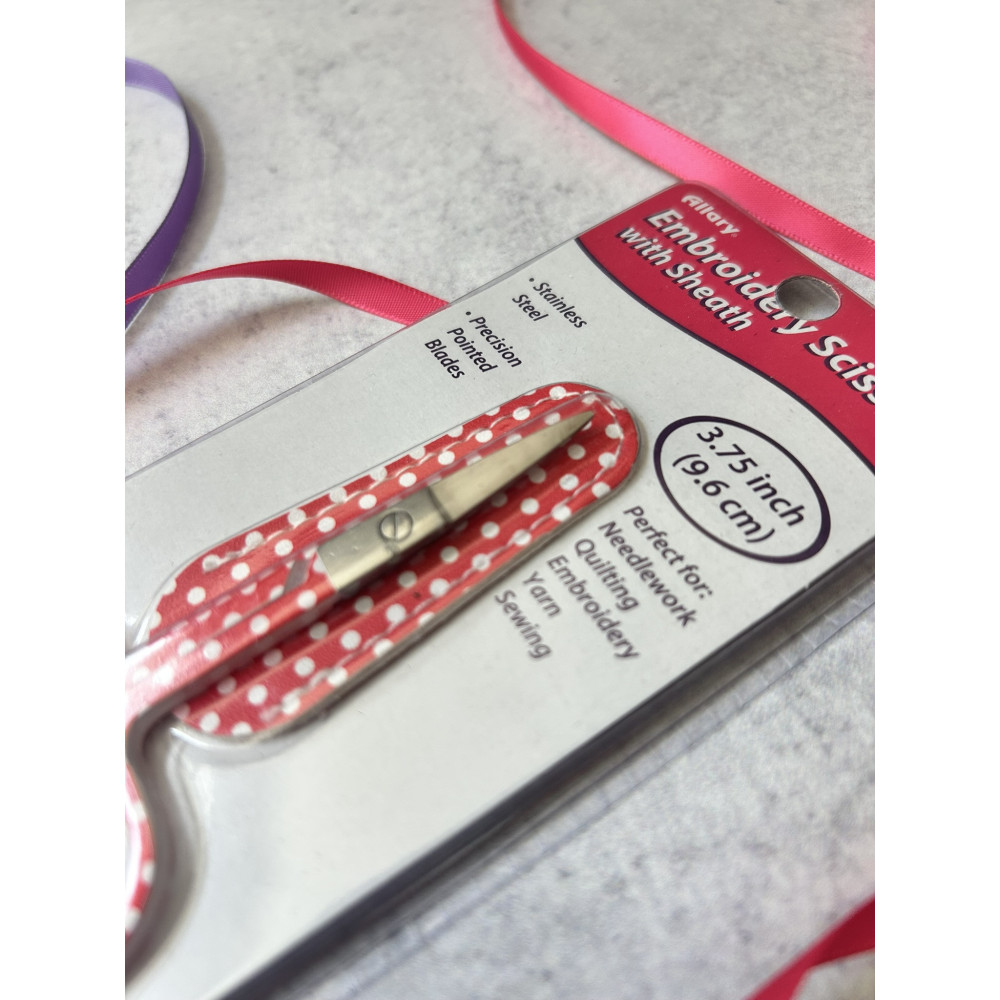 Allary Embroidery Scissors with Sheath 120-23 – 3.75 inch