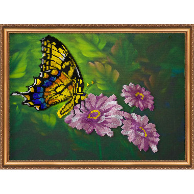 Bead embroidery kit Gerberas Abris-Art AB-019