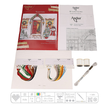 Набір для вишивання хрестиком Christmas Welcome Anchor PCE968