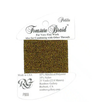 PB55 Metallized Thread Treasure Braid Petite Rainbow Gallery Brass