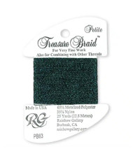 PB63 Metallized Thread Treasure Braid Petite Rainbow Gallery Deep Mignight Blue