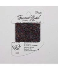 PB68 Metallized Thread Treasure Braid Petite Rainbow Gallery Black Opal