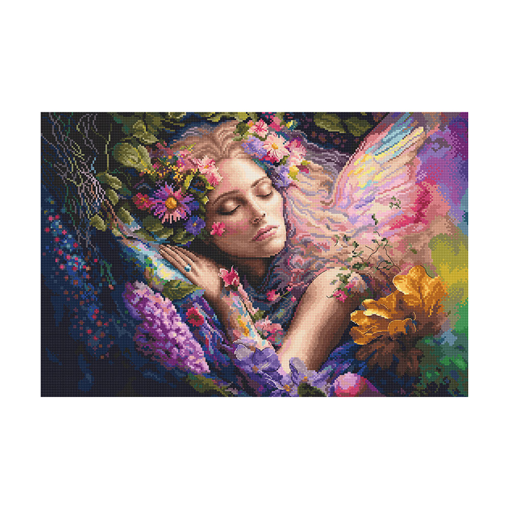 Cross Stitch Kit “Bed of Flowers/Lit de Fleurs” LETISTITCH L8081