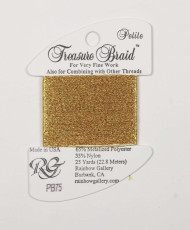 Нитка металізована Treasure Braid Petite Rainbow Gallery PB75, Чудове золото