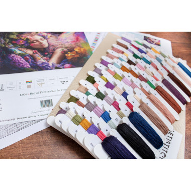 Набор для вышивания крестиком Клумба с цветами, LETISTITCH L8081