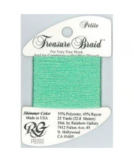 PB203 Metallized Thread Treasure Braid Shimmer Rainbow Gallery Seafoam