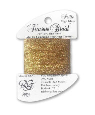 Нитка металізована Treasure Braid Petite High Gloss PH01 Золота