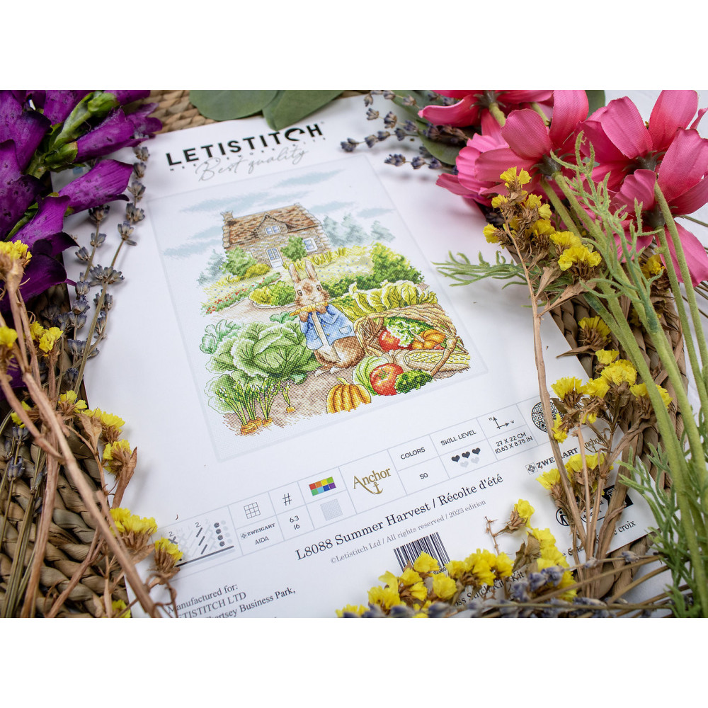 Cross Stitch Kit Summer Harvest / Récolte d'été, LETISTITCH, L8088