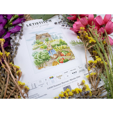 Cross Stitch Kit Summer Harvest / Récolte d'été, LETISTITCH, L8088