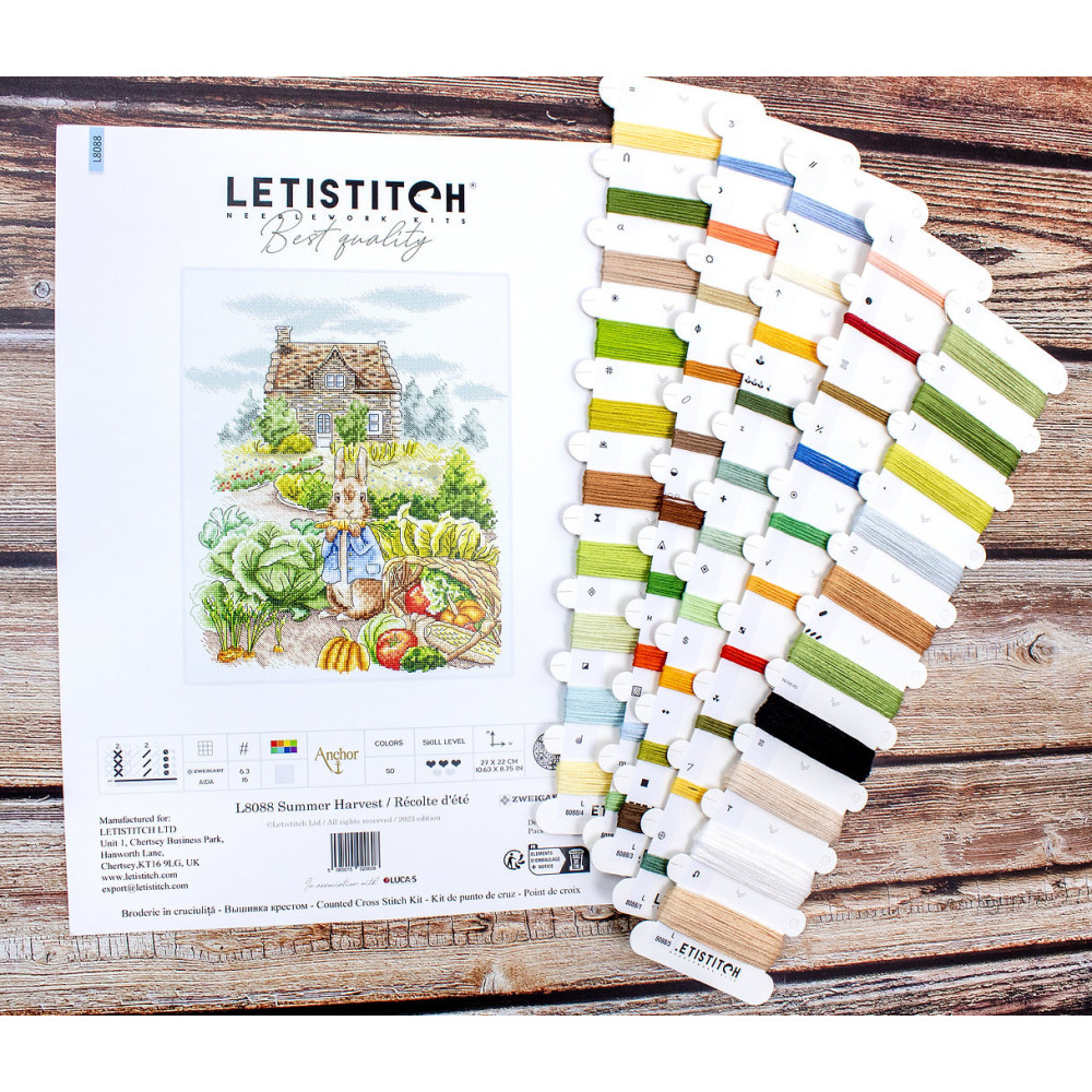 Cross Stitch Kit Summer Harvest / Récolte d'été, LETISTITCH, L8088