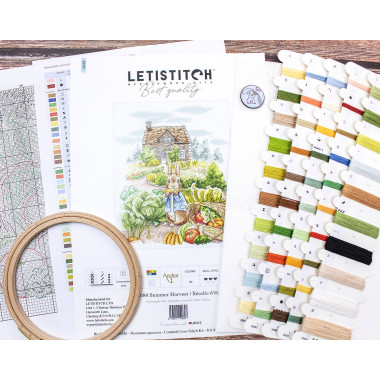 Cross Stitch Kit Summer Harvest / Récolte d'été, LETISTITCH, L8088