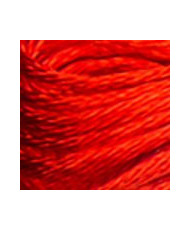 S606 DMC Satin Floss, Orange Red