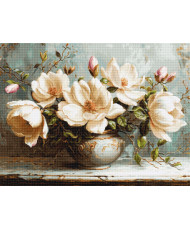 Cross Stitch Kit Luca-S GOLD - The Mysterious Magnolias, B707