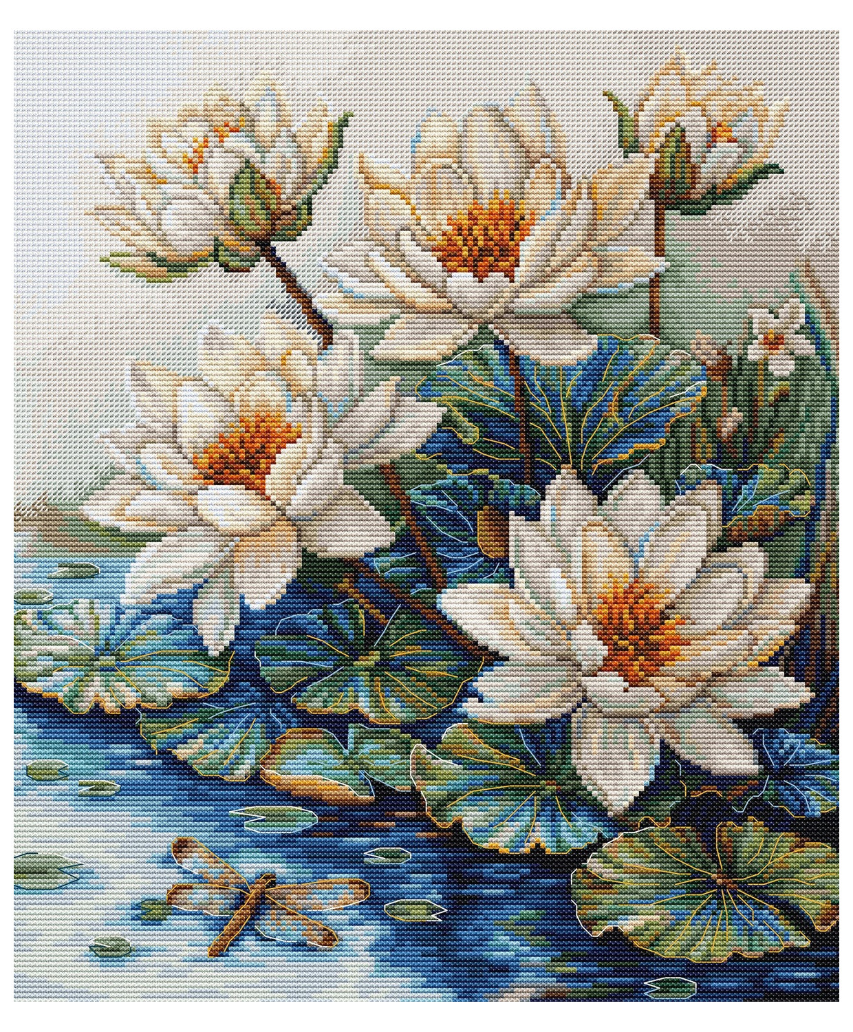 Cross Stitch Kit Luca-S - Lake With Water Lilies, B7039