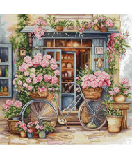 Cross Stitch Kit Luca-S - Flowers Shop, BU5044