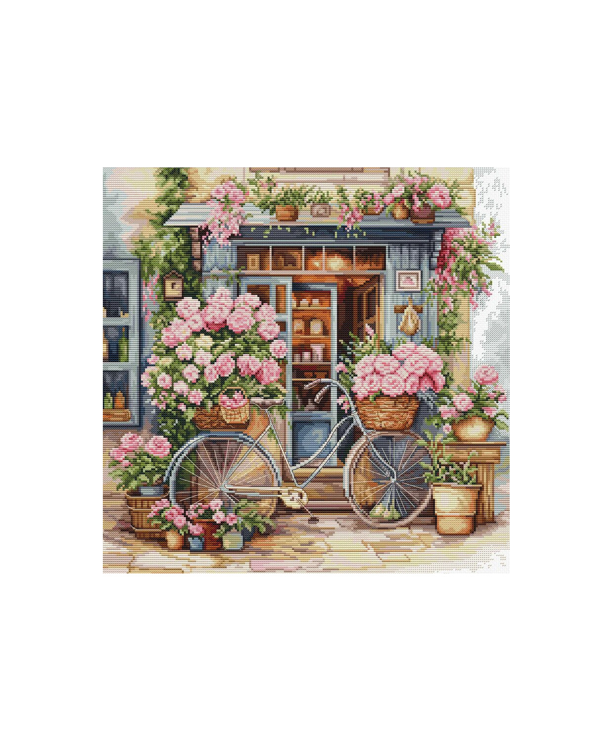 Cross Stitch Kit Luca-S - Flowers Shop, BU5044