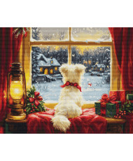 Cross Stitch Kit Luca-S - Waiting For The Snowflakes, BU5076