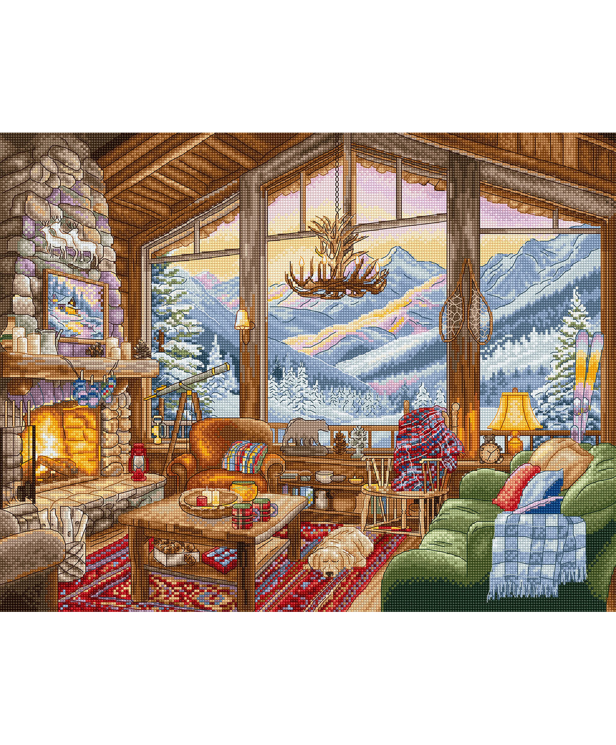 Letistitch Cross Stitch Kit Winter Lodge, L9922