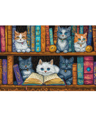 Cross Stitch Kit, LETISTITCH Bookshelf L9917