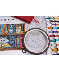 Cross Stitch Kit, LETISTITCH Bookshelf L9917