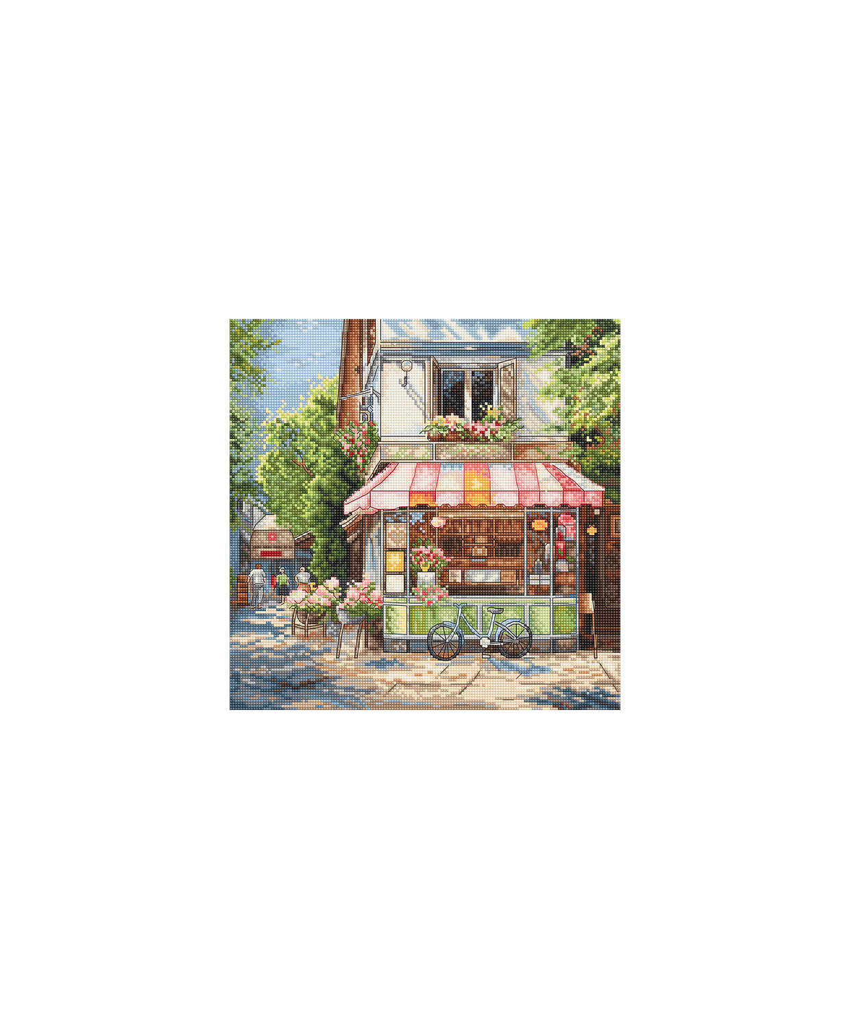 Cross stitch kit, L8101 Corner Shop / Boutique de quartier LETISTITCH, L8101