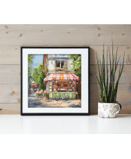 Cross stitch kit, L8101 Corner Shop / Boutique de quartier LETISTITCH, L8101