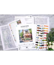 Cross stitch kit, L8101 Corner Shop / Boutique de quartier LETISTITCH, L8101