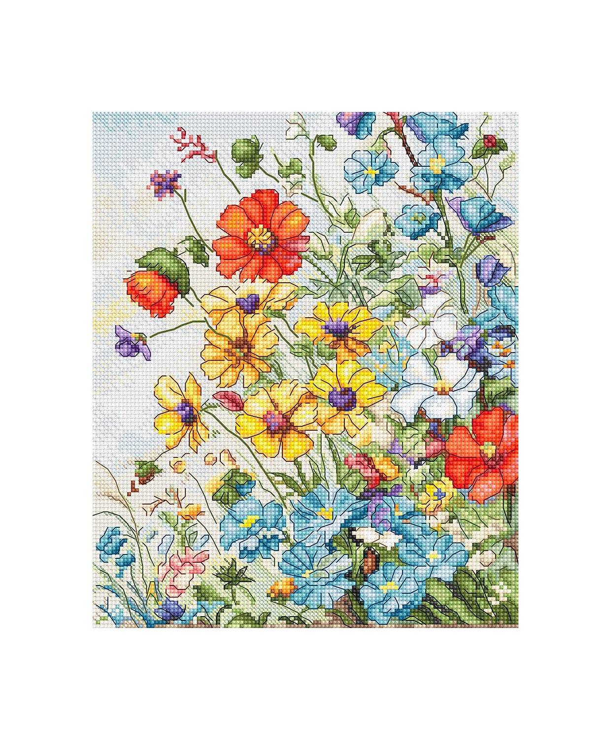 Cross Stitch Kit Wildflowers/ Fleurs sauvages, LETISTITCH, L8091