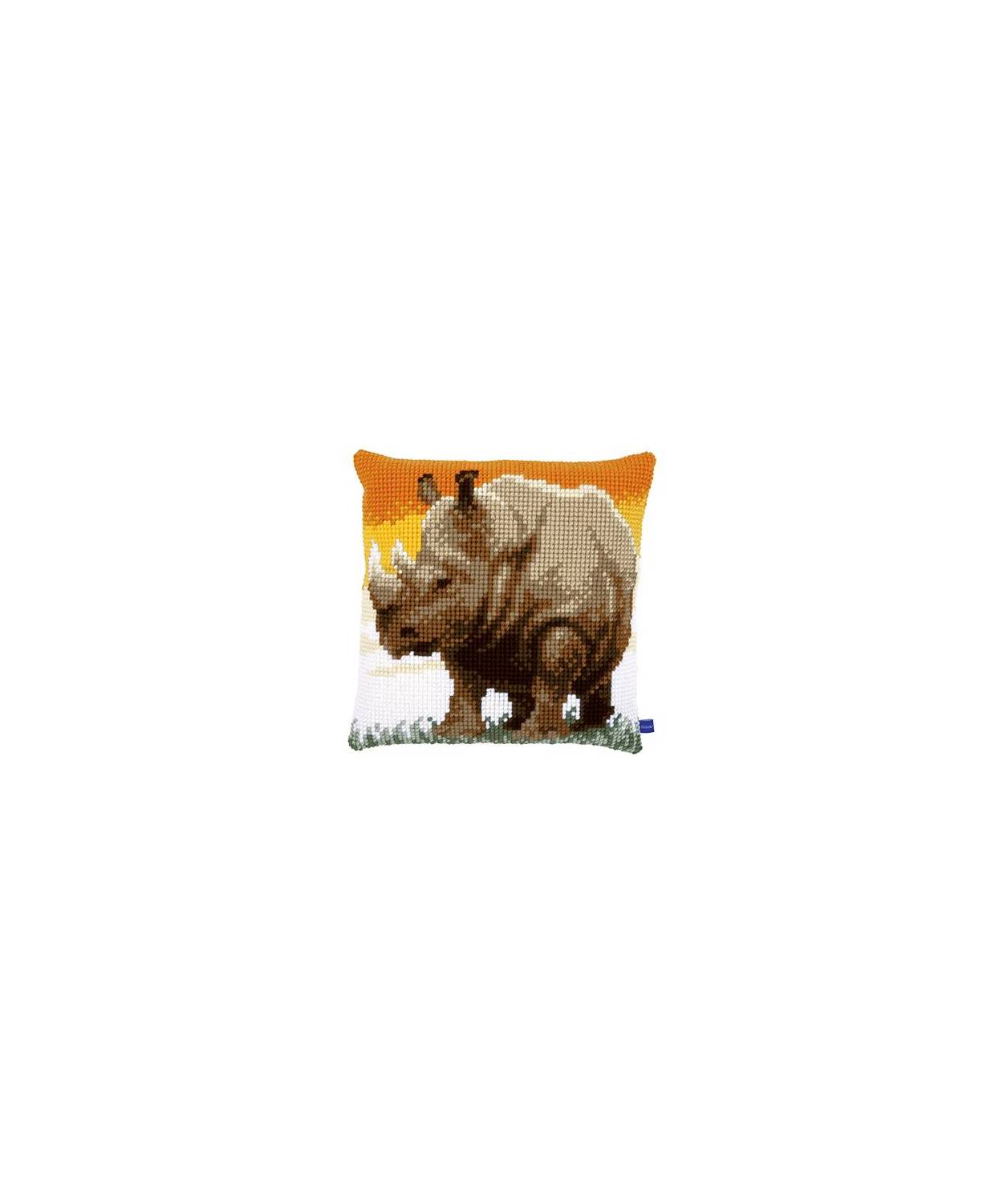 Pillow Embroidery Kit African Rhinoceros, Vervaсo PN-0150197