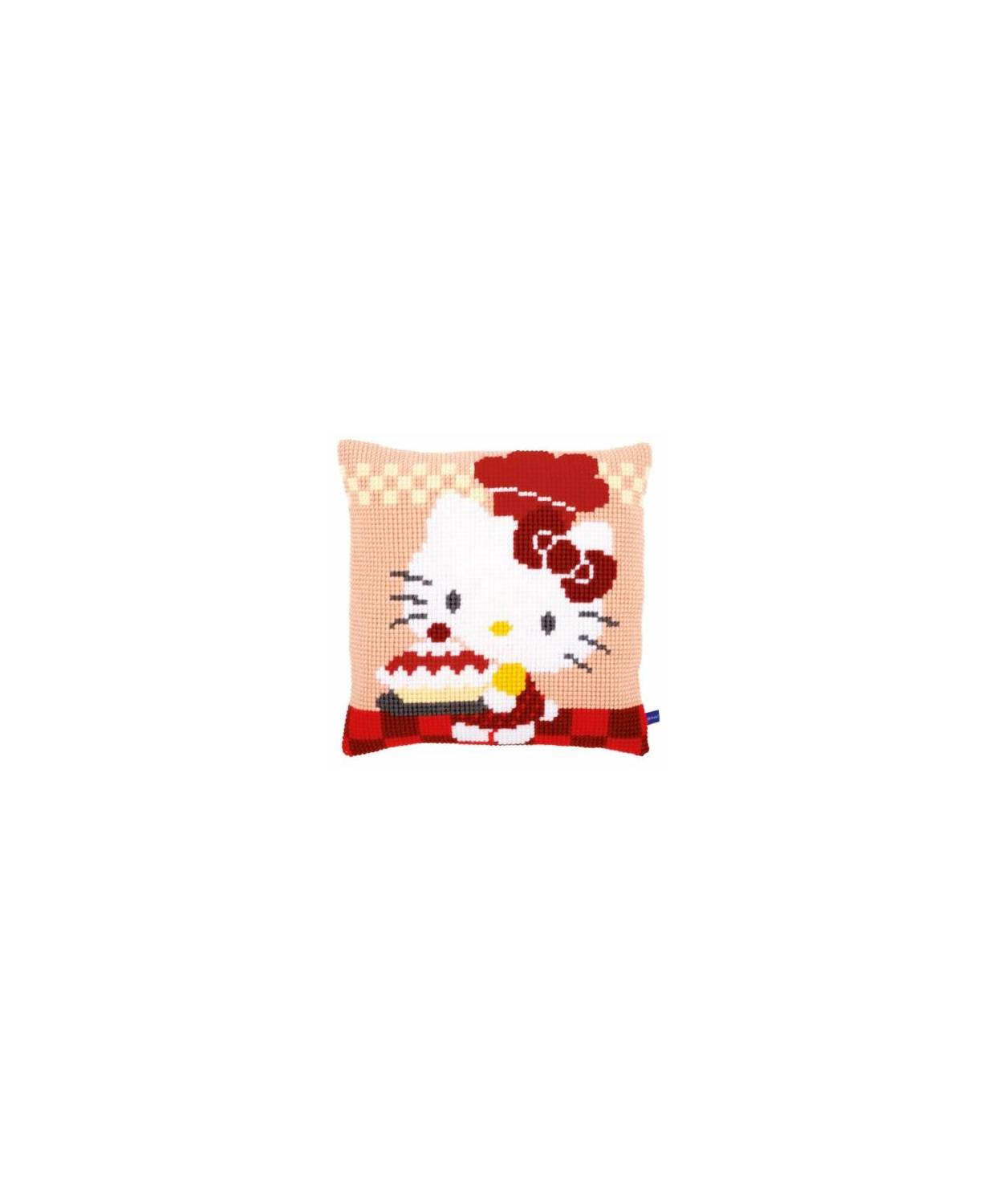 Pillow Embroidery Kit Hello Kitty -Pie baking I, Vervaco PN-0154559