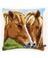 Pillow Embroidery Kit Horses, Vervaco PN-0155680