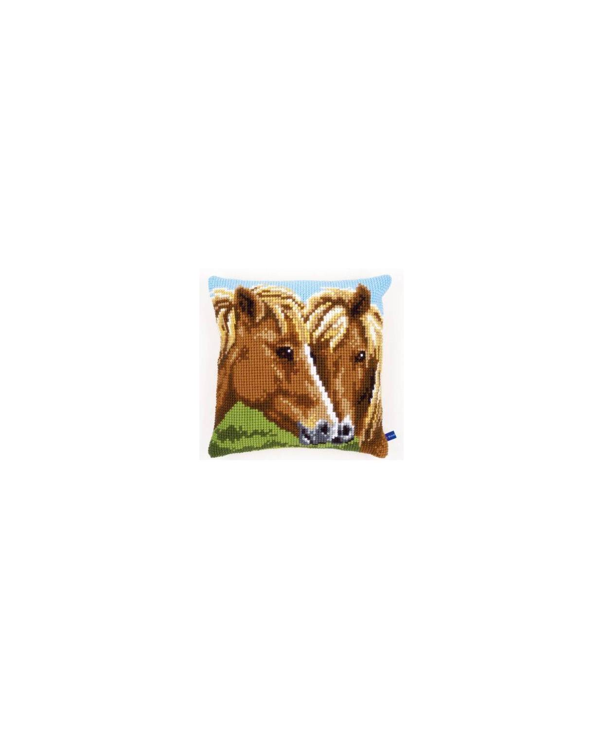 Pillow Embroidery Kit Horses, Vervaco PN-0155680