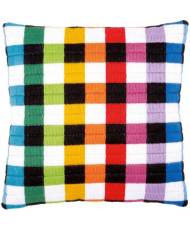 Pillow Embroidery Kit Multicolored squares, Vervaсo PN-0150843