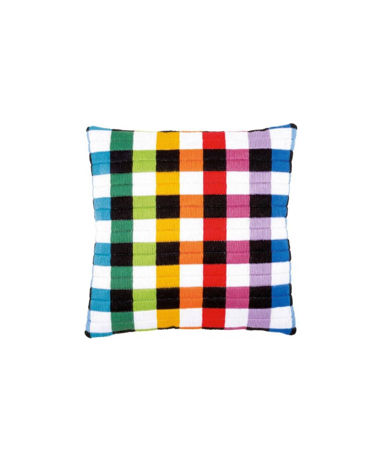 Pillow Embroidery Kit Multicolored squares, Vervaсo PN-0150843