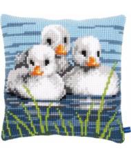 Pillow Embroidery Kit Ducklings in the water, Vervaco PN-0155206