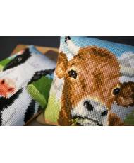 Pillow Embroidery Kit Cow, Vervaco PN-0148000