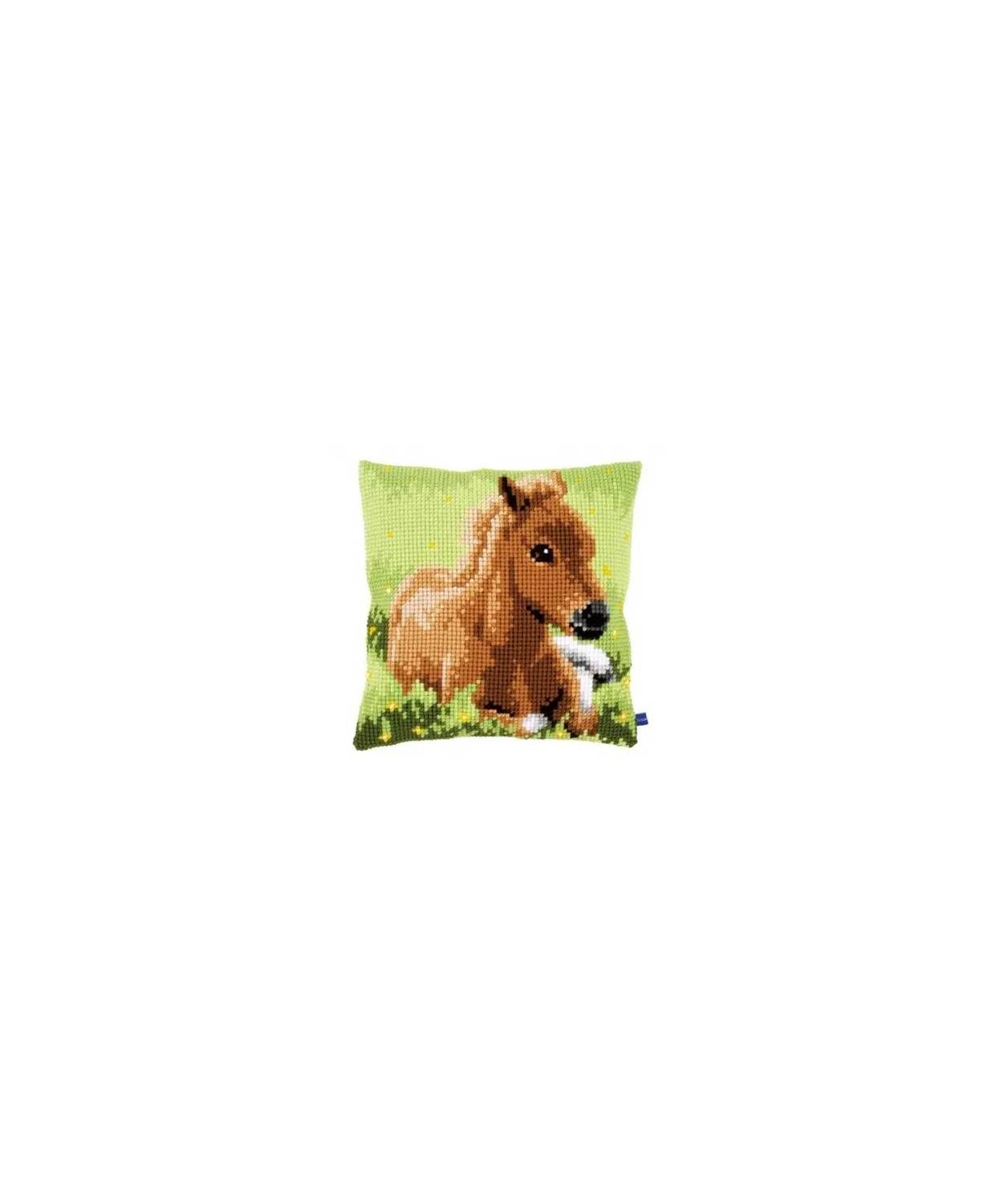 Pillow Embroidery Kit Brown foal, Vervaco PN-0155268