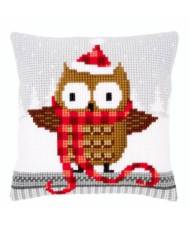 Pillow Embroidery Kit, Vervaсo PN-0149312 Owl in Santa Hat