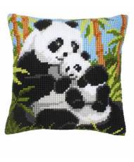 Pillow Embroidery Kit, Vervaсo PN-00008489 Panda Family